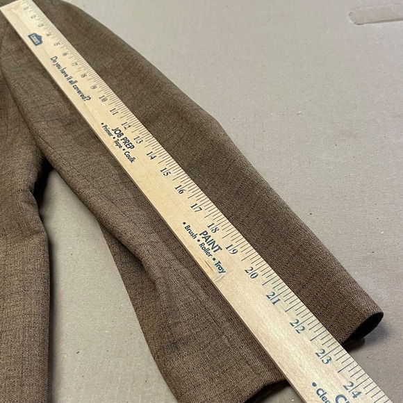 Vintage‎ Le Suit Women's Size 14W Brown Textured 2-Button Blazer - Picture 8 of 16